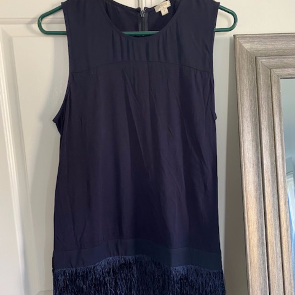 J.Crew Navy fringed tunic